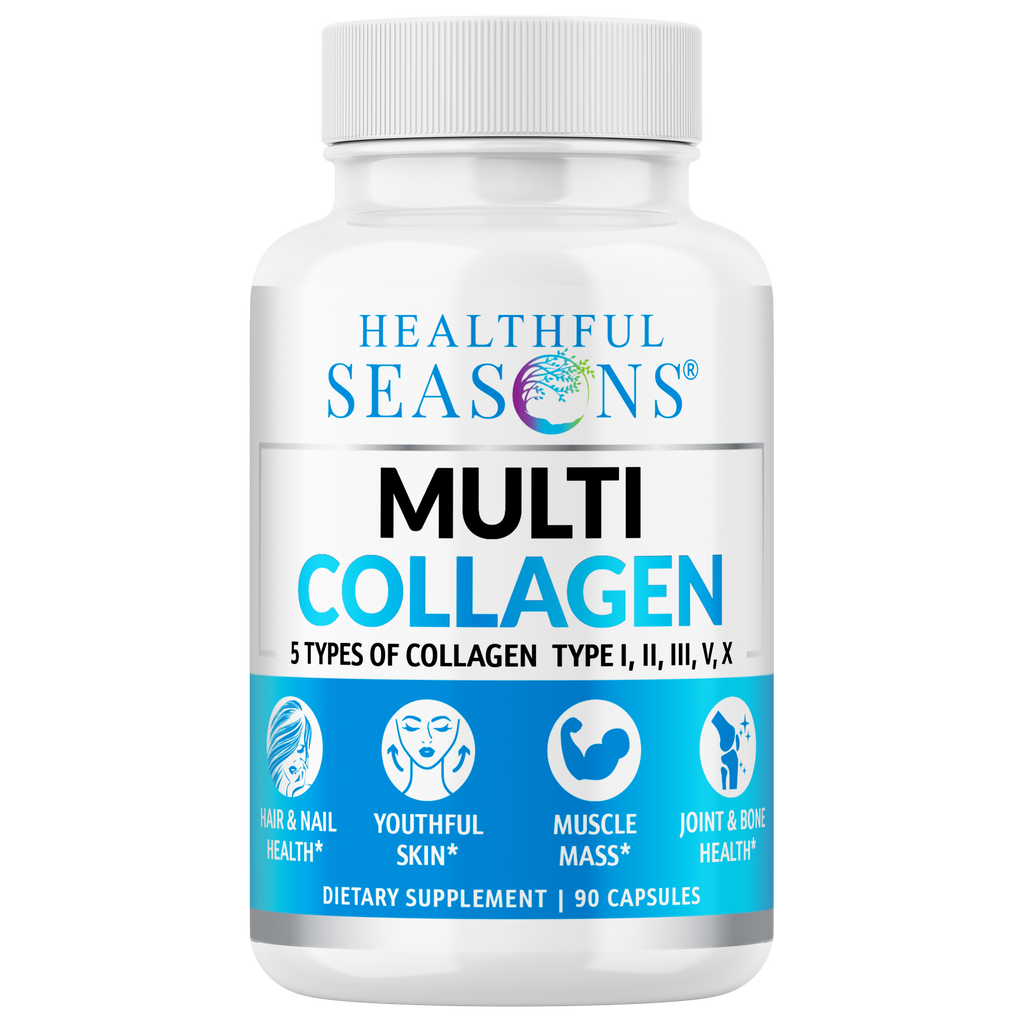 Multi Collagen Capsules – Types I, II, III, V & X – Hair, Skin, Nail & Joint Support – 90 Capsules