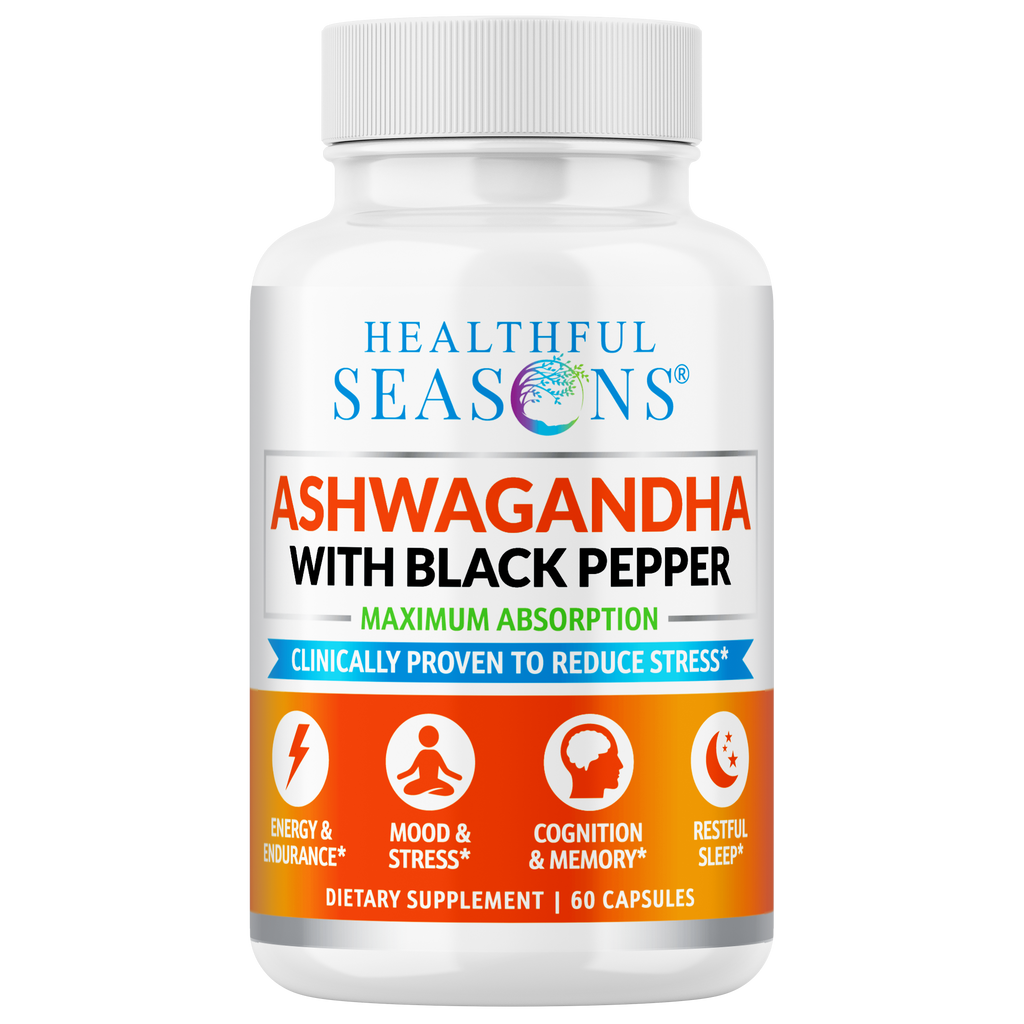 Ashwagandha 800mg with Black Pepper - High Potency Stress & Energy Support - 60 Capsules