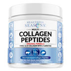 Multi Collagen Peptides Powder Types I & III - Bovine & Marine + L-Carnitine - 30 Servings