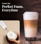 Electric Milk Frother – Handheld Mixer by WhiskFit – For Coffee & Matcha – Stainless Steel Coil – Batteries Included