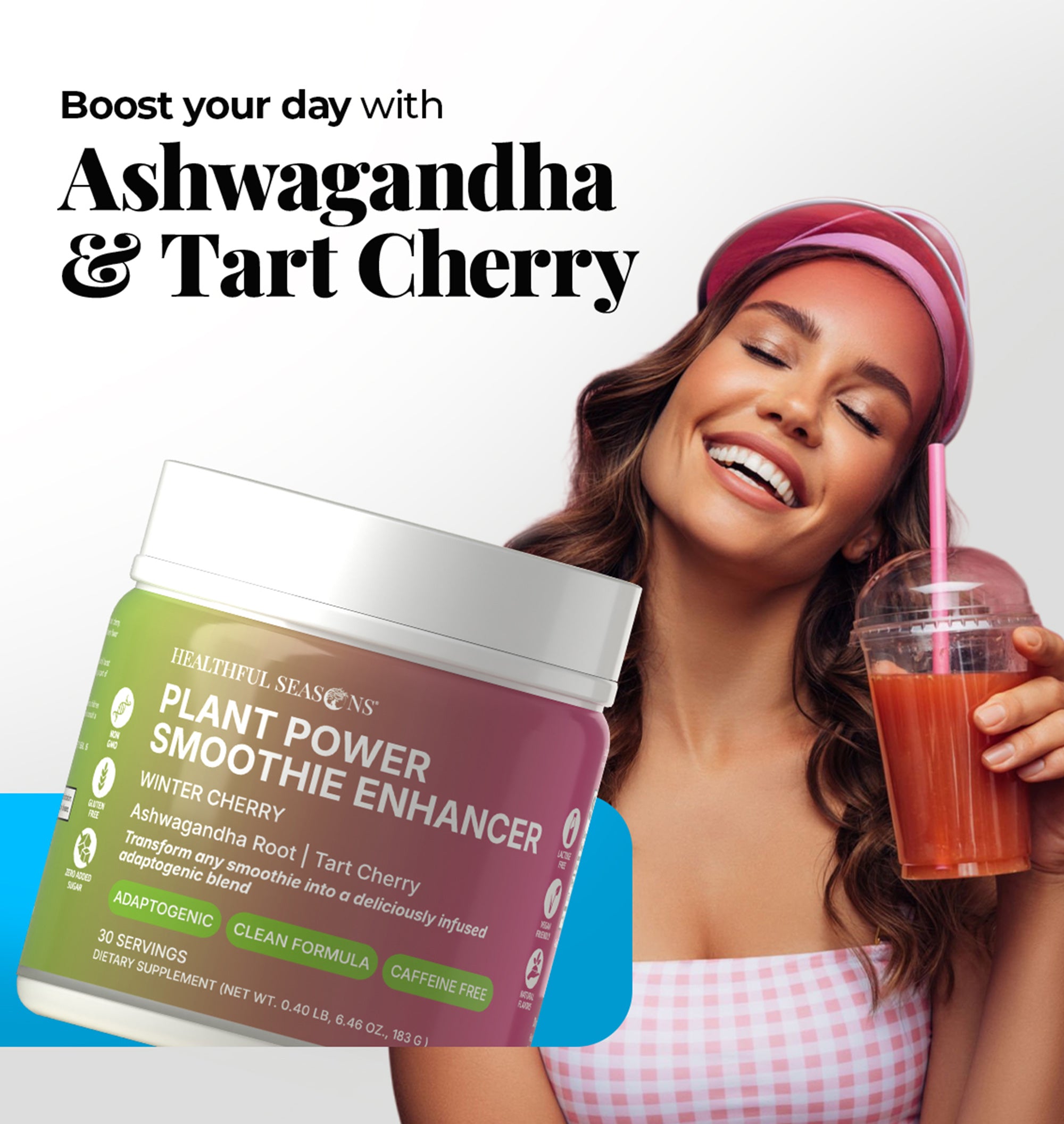 Winter Cherry – Ashwagandha & Tart Cherry Smoothie Enhancer – Supports Wellness – 30 Servings
