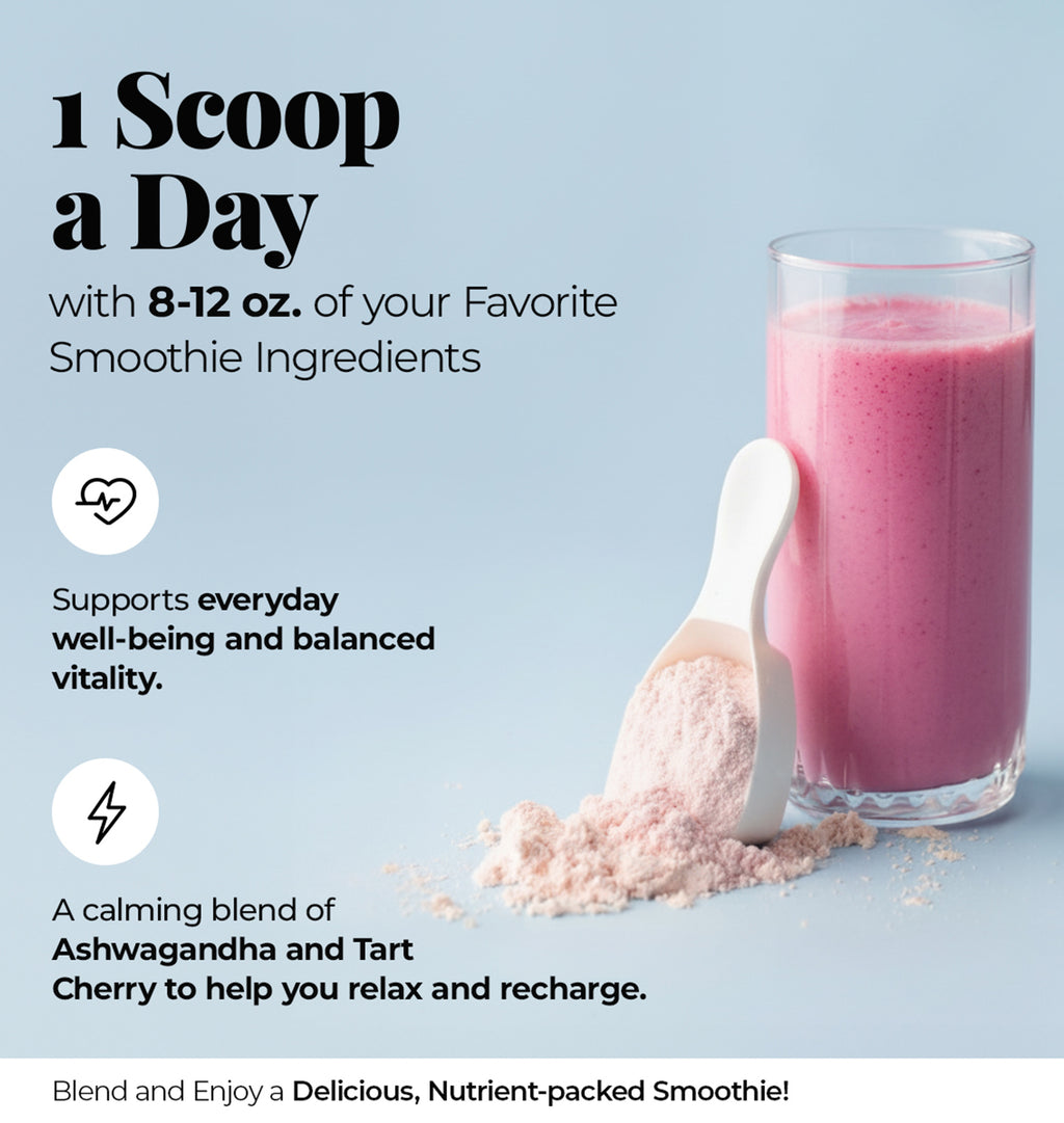 Winter Cherry – Ashwagandha & Tart Cherry Smoothie Enhancer – Supports Wellness – 30 Servings