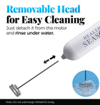 Electric Milk Frother – Handheld Mixer by WhiskFit – For Coffee & Matcha – Stainless Steel Coil – Batteries Included