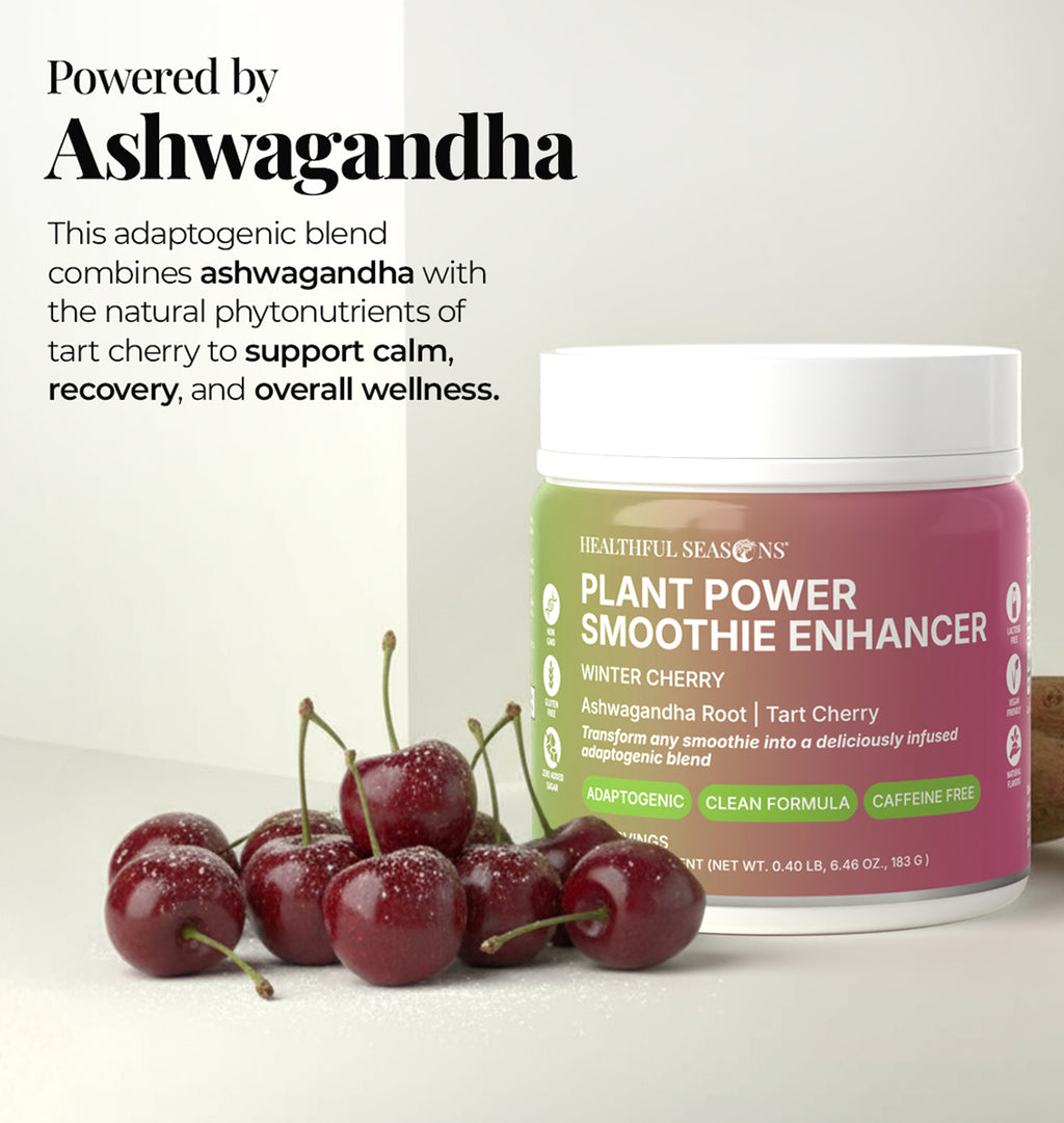 Winter Cherry – Ashwagandha & Tart Cherry Smoothie Enhancer – Supports Wellness – 30 Servings