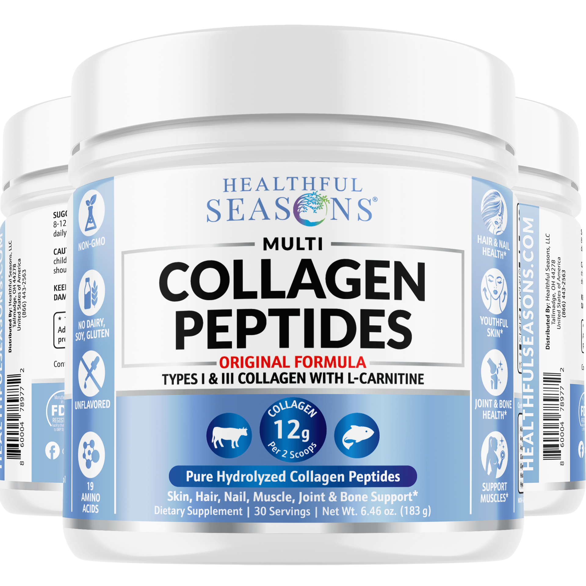 l carnitine collagen Multi Collagen Peptides Powder Types I & III