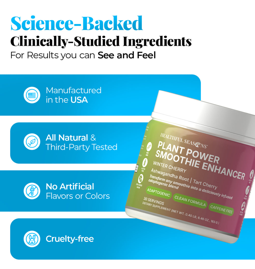 Winter Cherry – Ashwagandha & Tart Cherry Smoothie Enhancer – Supports Wellness – 30 Servings