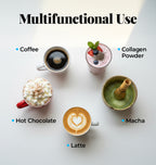 Electric Milk Frother – Handheld Mixer by WhiskFit – For Coffee & Matcha – Stainless Steel Coil – Batteries Included