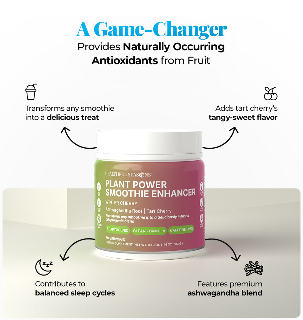 Winter Cherry – Ashwagandha & Tart Cherry Smoothie Enhancer – Supports Wellness – 30 Servings