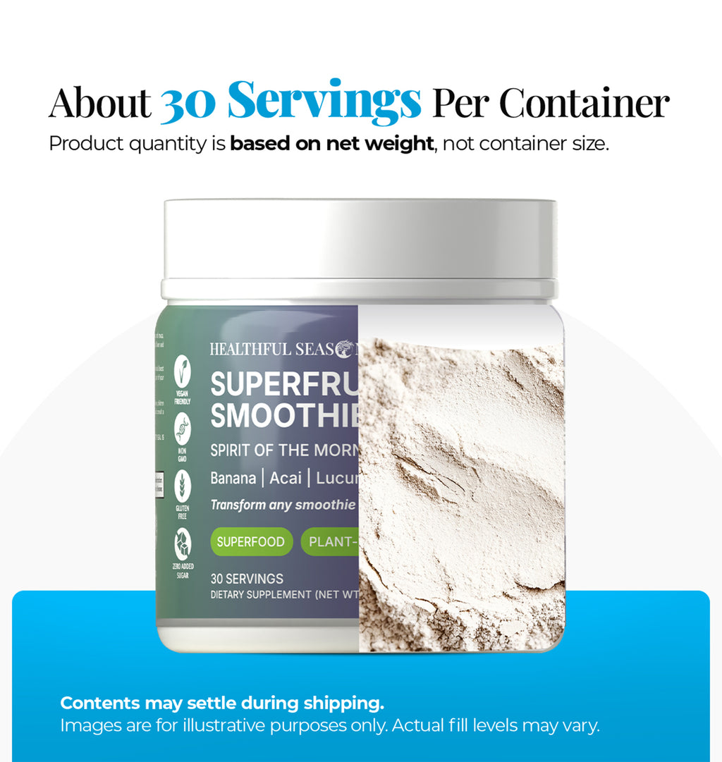 Spirit of the Morning – Antioxidant-Rich Smoothie Enhancer with Acai, Lucuma, Maca & Banana – 30 Servings