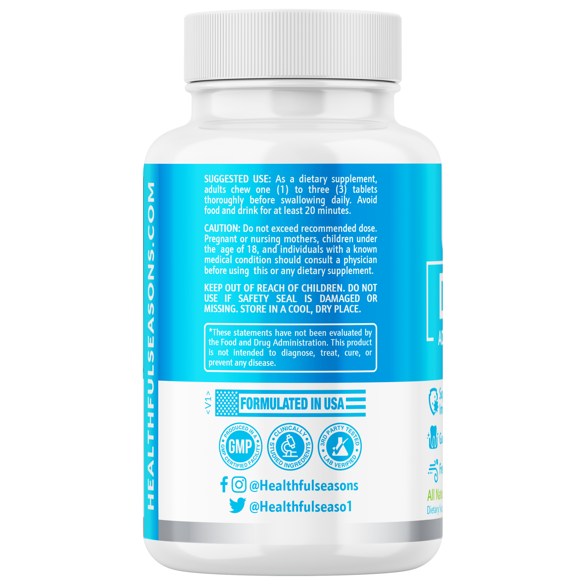 DentaPro Oral Probiotic - Fresh Breath & Gum Support - 30 Chewable Tablets