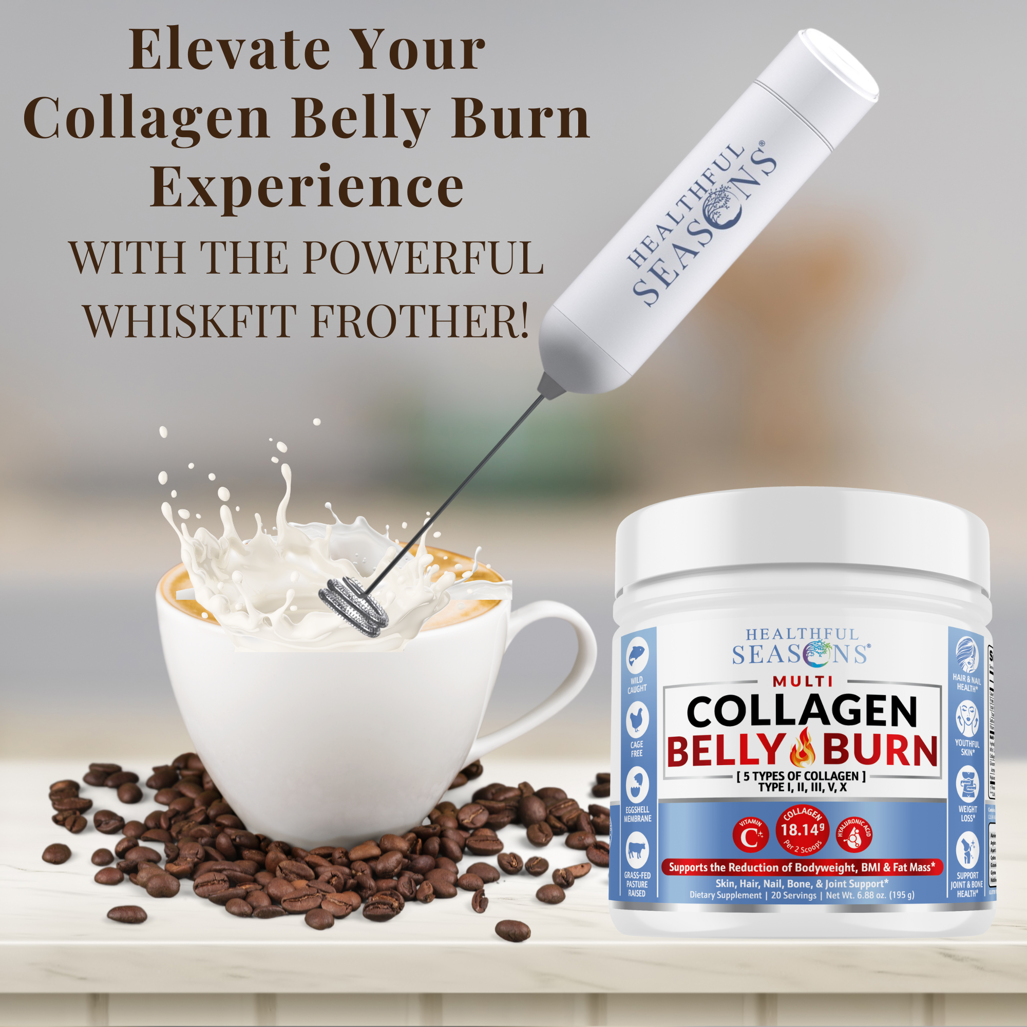 Collagen, frother