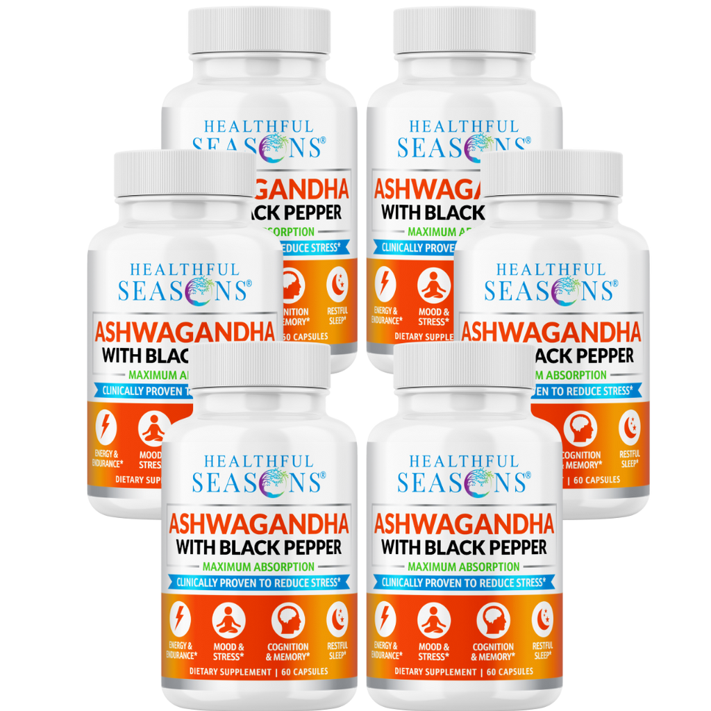 Ashwagandha 800mg with Black Pepper - High Potency Stress & Energy Support - 60 Capsules