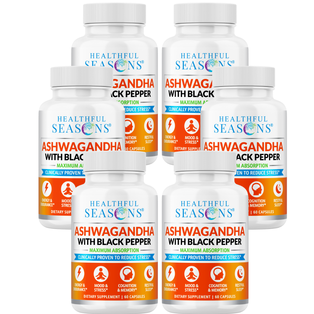 Ashwagandha 800mg with Black Pepper - High Potency Stress & Energy Support - 60 Capsules