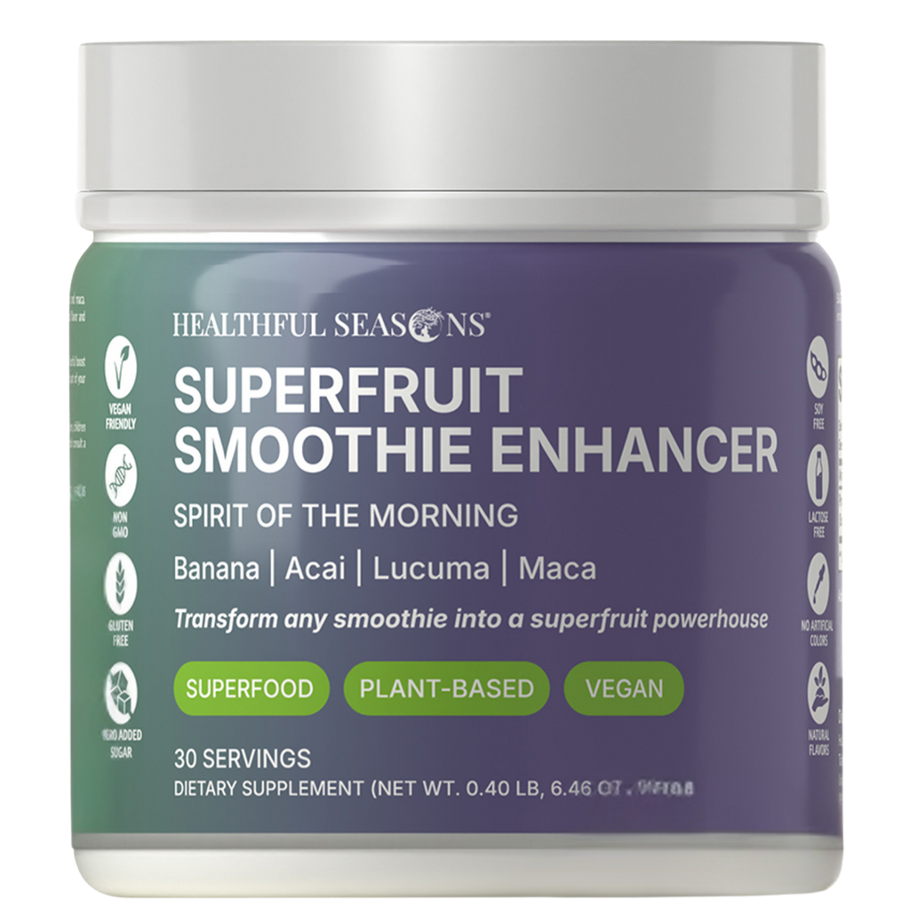 Spirit of the Morning – Antioxidant-Rich Smoothie Enhancer with Acai, Lucuma, Maca & Banana – 30 Servings