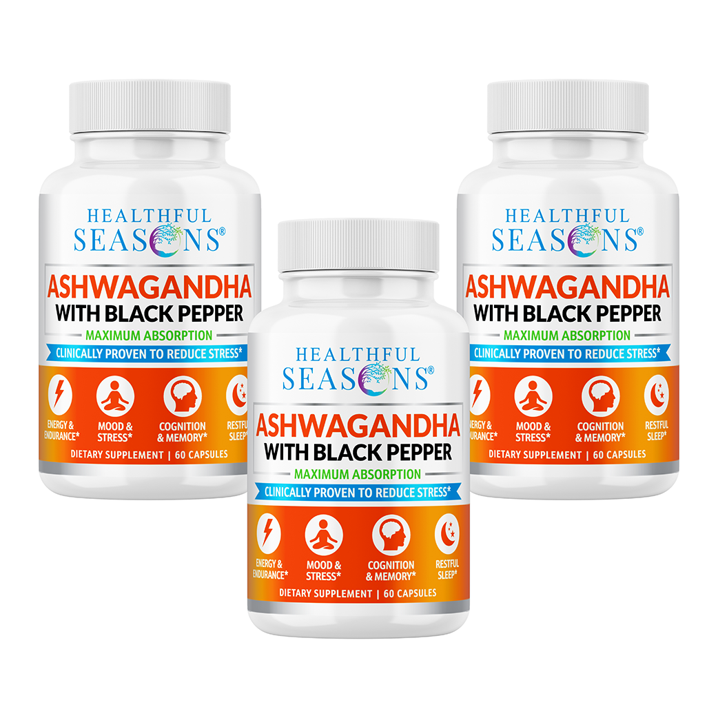 Ashwagandha 800mg with Black Pepper - High Potency Stress & Energy Support - 60 Capsules