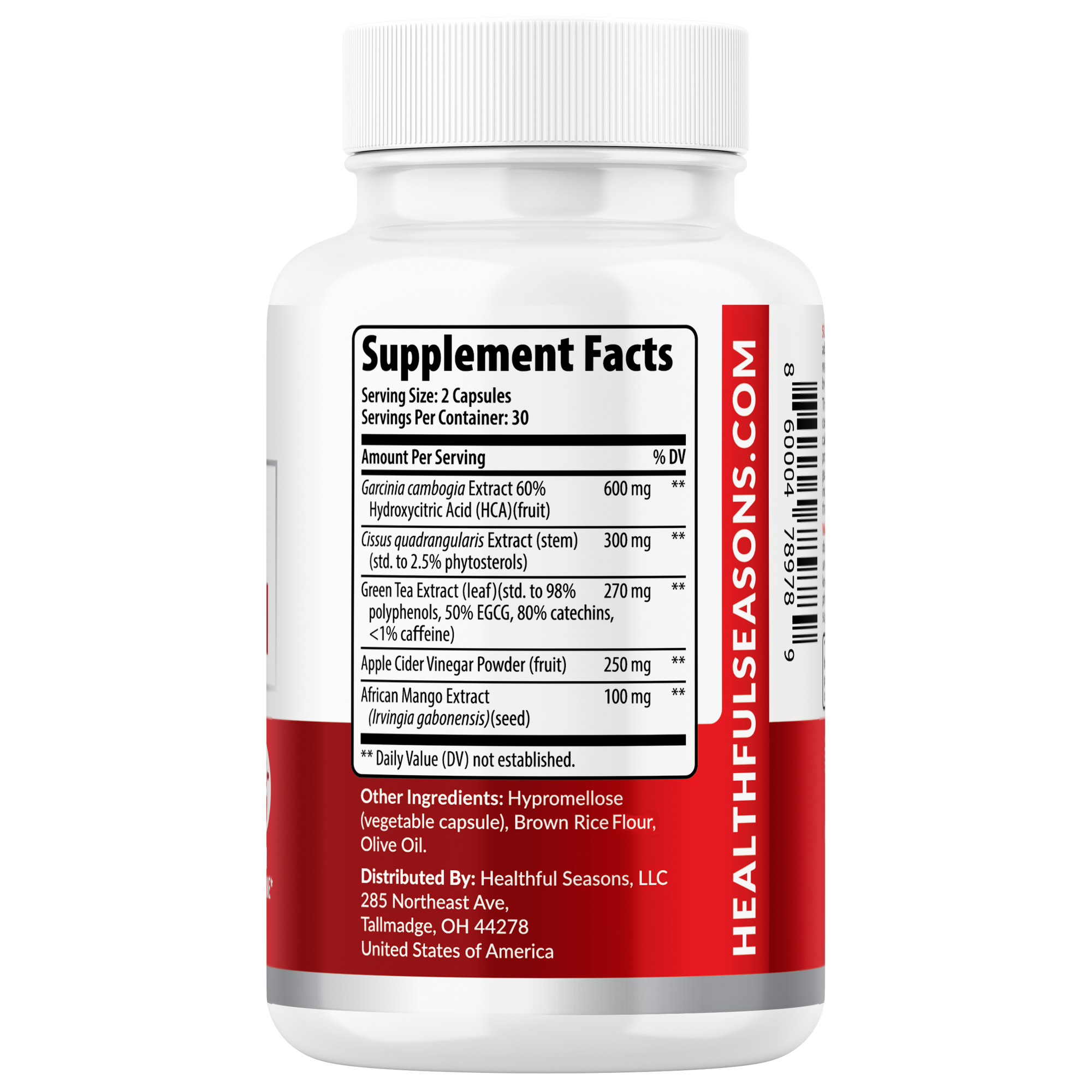 Extreme Belly Burn Capsules – Natural Metabolism & Appetite Support – Garcinia Cambogia, Green Tea, Apple Cider Vinegar – 60 Capsules