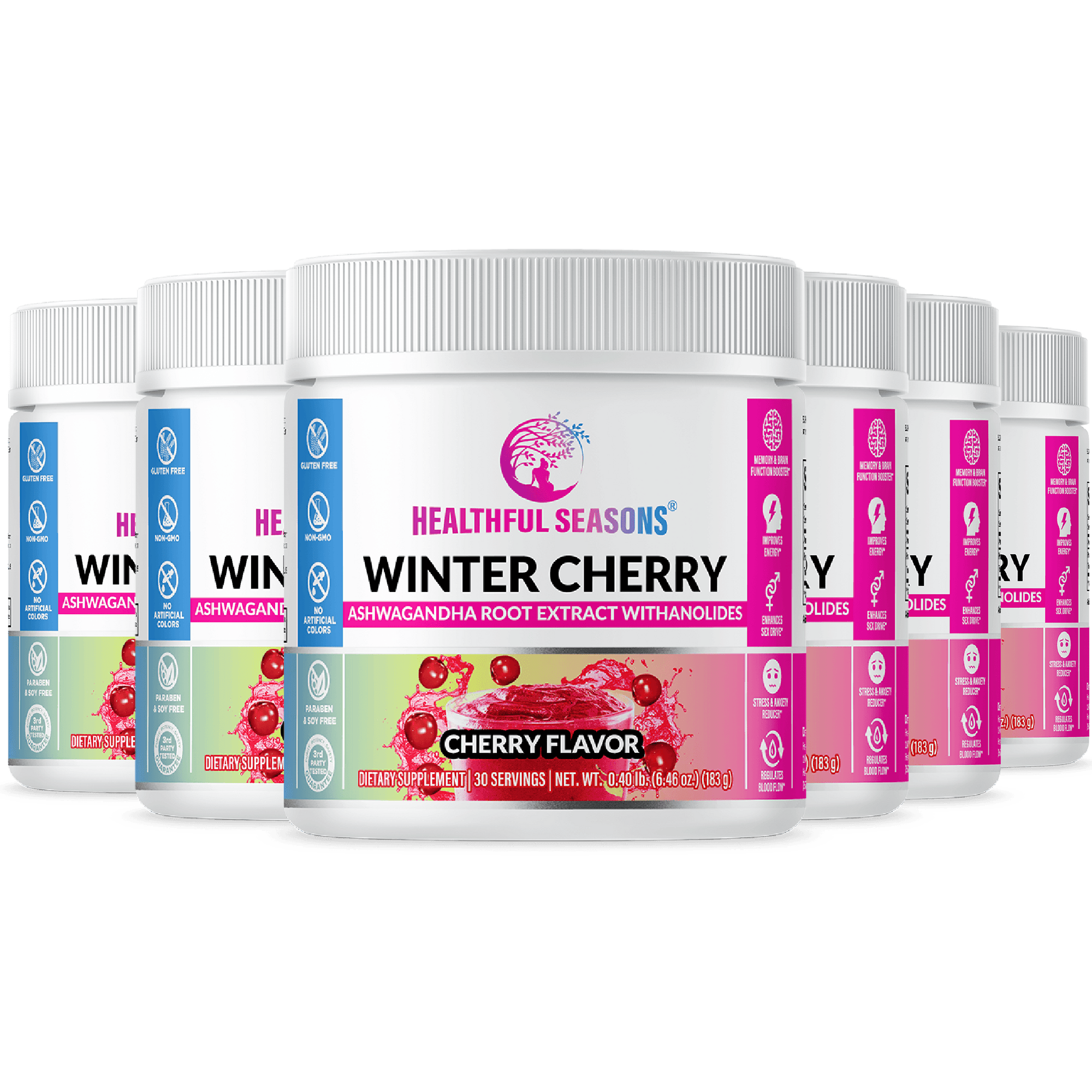Winter Cherry – Ashwagandha & Tart Cherry Smoothie Enhancer – Supports Wellness – 30 Servings