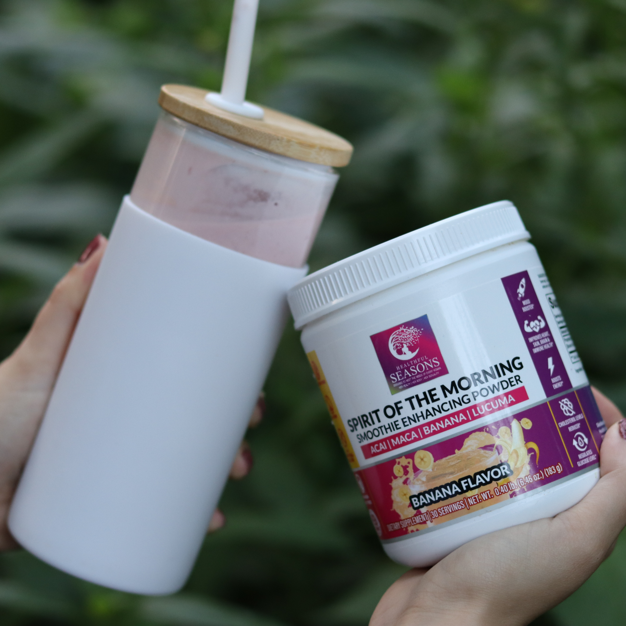 Spirit of the Morning – Antioxidant-Rich Smoothie Enhancer with Acai, Lucuma, Maca & Banana – 30 Servings